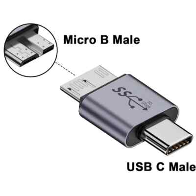 10Gbps USB C Stecke auf USB3.0 Micro B Stecker Externe Festplatten Daten Konvert