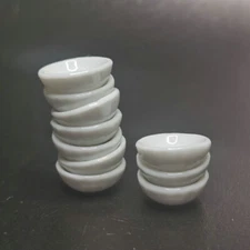 10PC 1:12 Scale Dollhouse Miniatures White Porcelain Bowl Kitchen Model Decorate