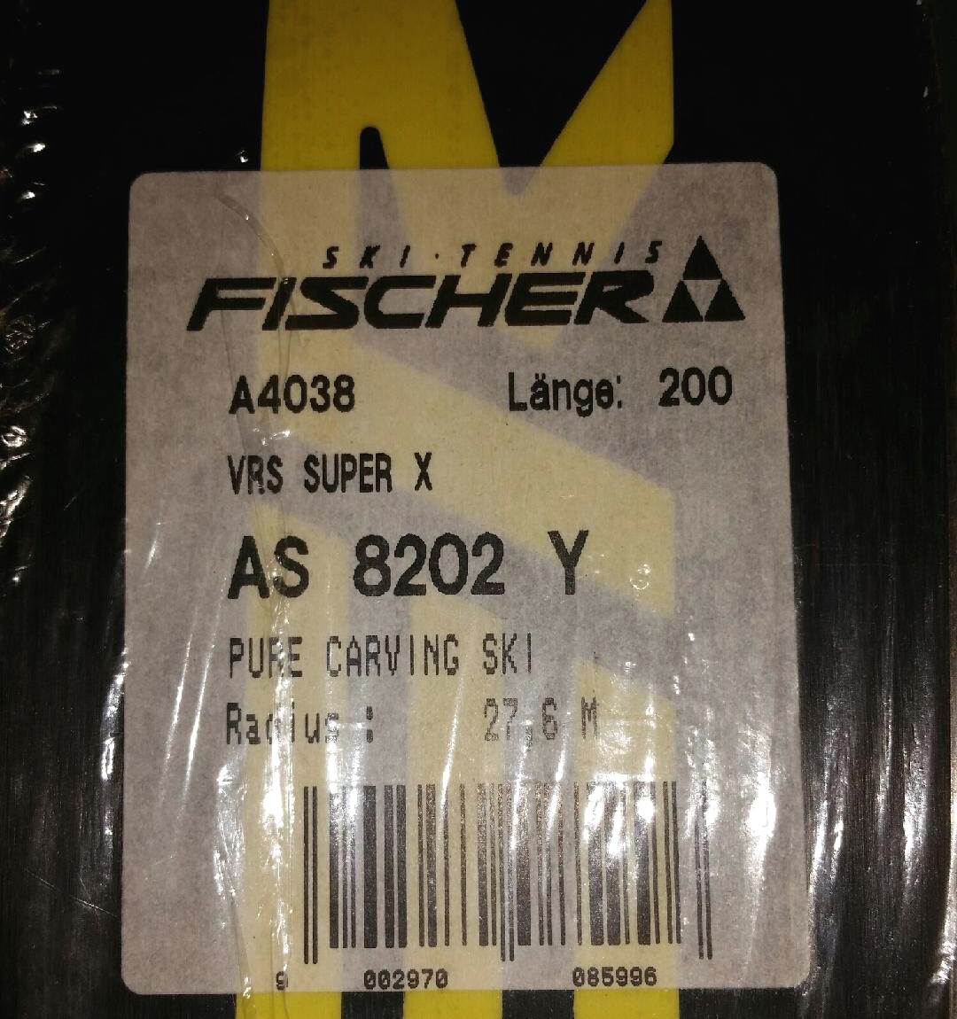 FISCHER REVOLUTION RCR - VRS SUPER-XSKIS 200 CM NEW OLDER STOCK