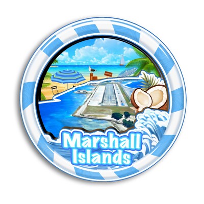 Marshall Islands Refrigerator magnet 3D travel souvenirs wood