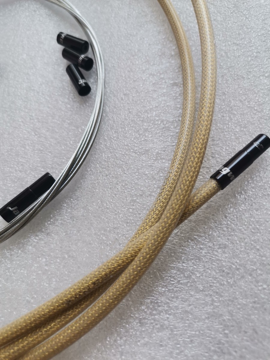 JAGWIRE BRAIDED GOLD LEX SHIFTER HOUSING CABLE KIT FITS SRAM SHIMANO CNC  CAPS