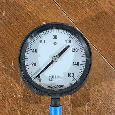 #ad Ashcroft Duragauge 0 160 PSI Pressure Gauge NOS never used $74.66