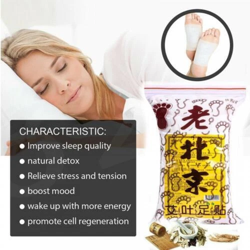 50PCS Detox Foot Pads Body Toxins Feet Slimming Cleansing Herbal Patches UK - Bild 11 von 16