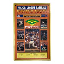 Vtg 1990 Major League Baseball Poster Book - Hot Rookies Softcover Griffey, More