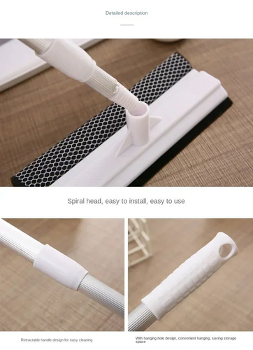 1pc Glass Cleaning Brush – 2-in-1 Telescopic Pole & Scraper for Car, Windows & H - Picture 11 of 11