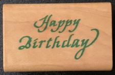 Comotion Happy Birthday Rubber Stamp