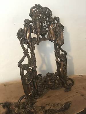 Viktorianisches antikes, klassisches Rokoko, Messingbild, Portraitrahmen 19. Jahrhundert