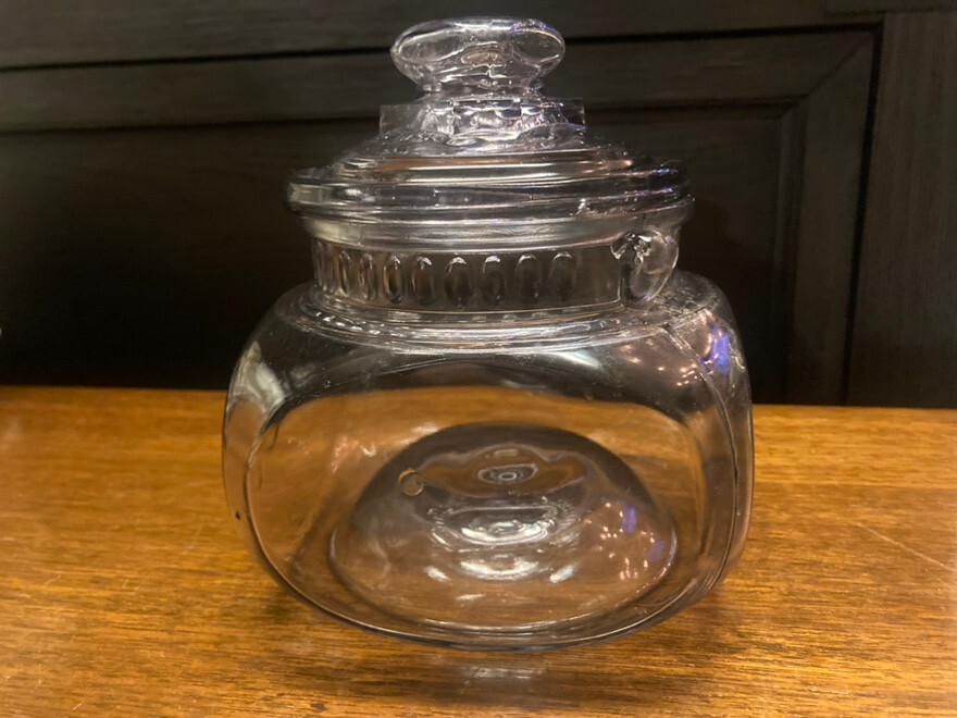 vintage glass tobacco jars Antique Light Purple Glass Jar Pharmacy Tobacco Apothecary Vessel