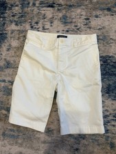 Polo Ralph Lauren Boys Chino Shorts White Size 14 Cotton Twill Flat Front