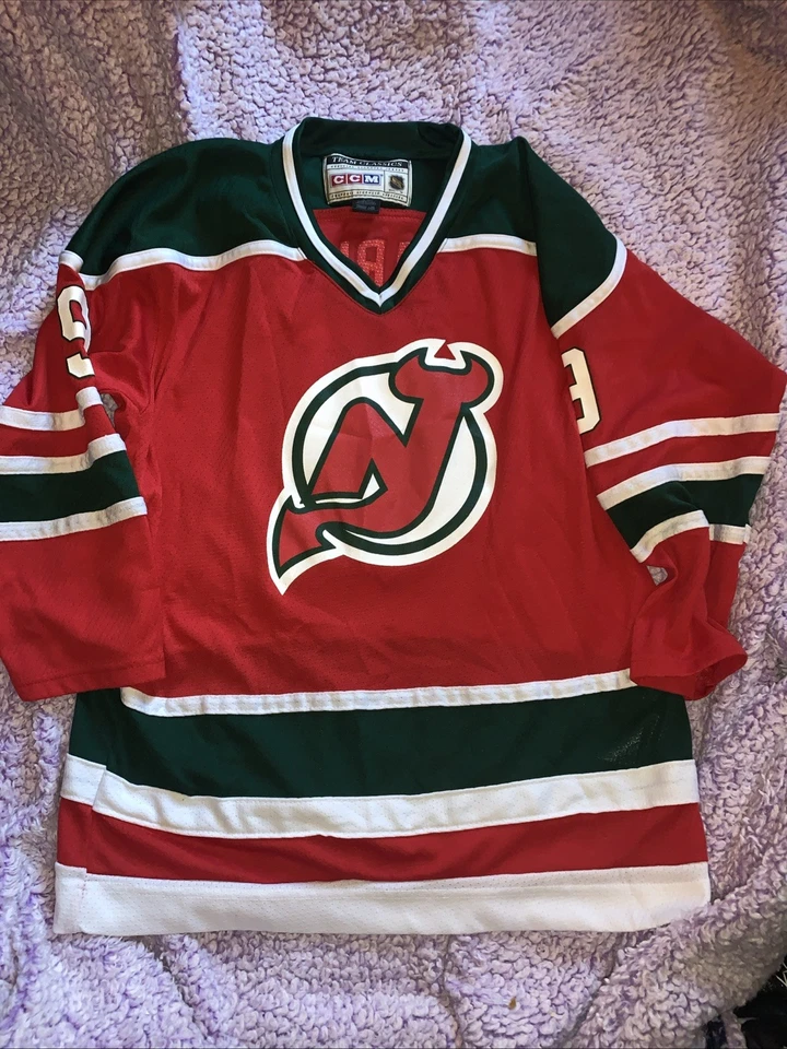 CCM New Jersey Devils Zach Parise #9 Red /Green Hockey Jersey Youth Size L / XL - Image 2 of 3