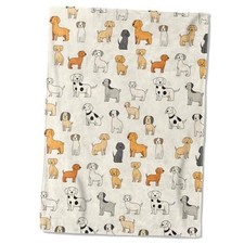 Cute Dog Fleece Blanket - 50x60in Cartoon Puppy Throw 50x60 Inch Dog 01