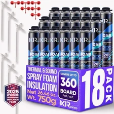 Spray Foam Insulation Can ( 18 X 26.46 oz. (750 g)) Expanding Foam Sealant