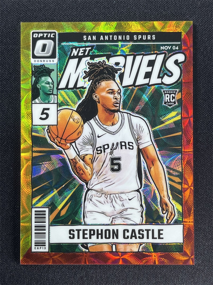 2024-25 Panini Donruss Optic Stephon Castle Red Gold Choice Net Marvels RC /99