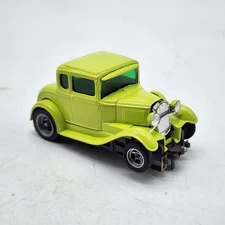 Aurora AFX Slot Car HO Ford Model A Coupe 1930s Lime Green Tested 