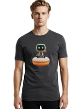 Bixby-Robot Mens Graphic Tee, 100% Cotton, Casual Summer Wear