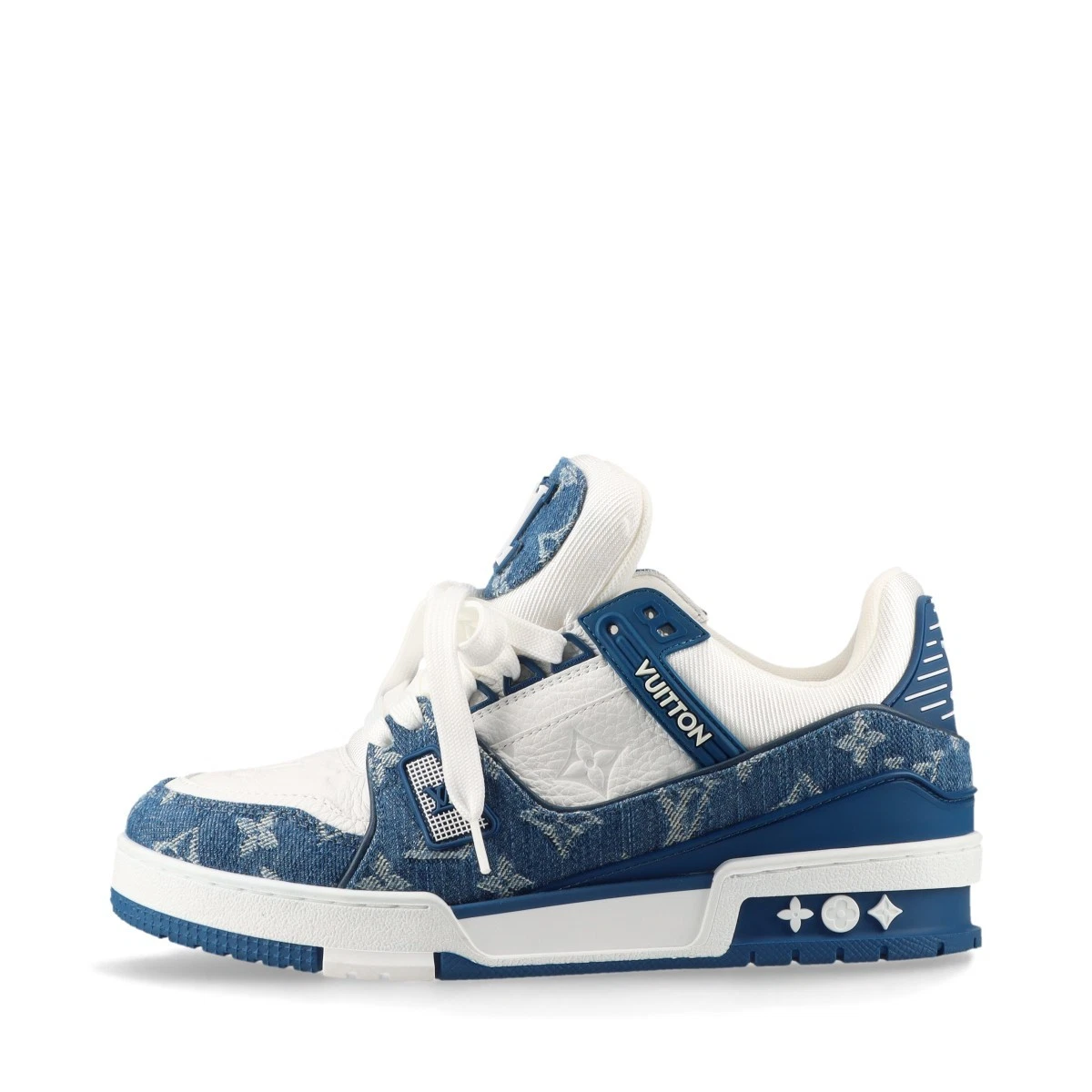 LOUIS VUITTON TRAINER Louis Vuitton LV Trainer Line 23 anni Sneakers Denim EU37 1 2 Donna Blu LD12