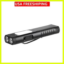 Rechargeable EDC Flashlight, Small Flat Flash Light, Pocket Magnetic Flashlig...