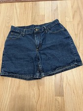 VTG Wrangler Jean Shorts Women High Rise Blue Denim 90s Mom Retro
