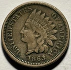 1863 Indian Head Cent — VF+ Condition, Original Surfaces 🔥 Civil War Date