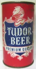 TUDOR BEER ss Flat Top CAN with HELMET, Best Brewing Corp. Chicago ILLINOIS 1953