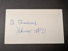 Alvin Frederick Signed Index Card - UConn, Connecticut - Al