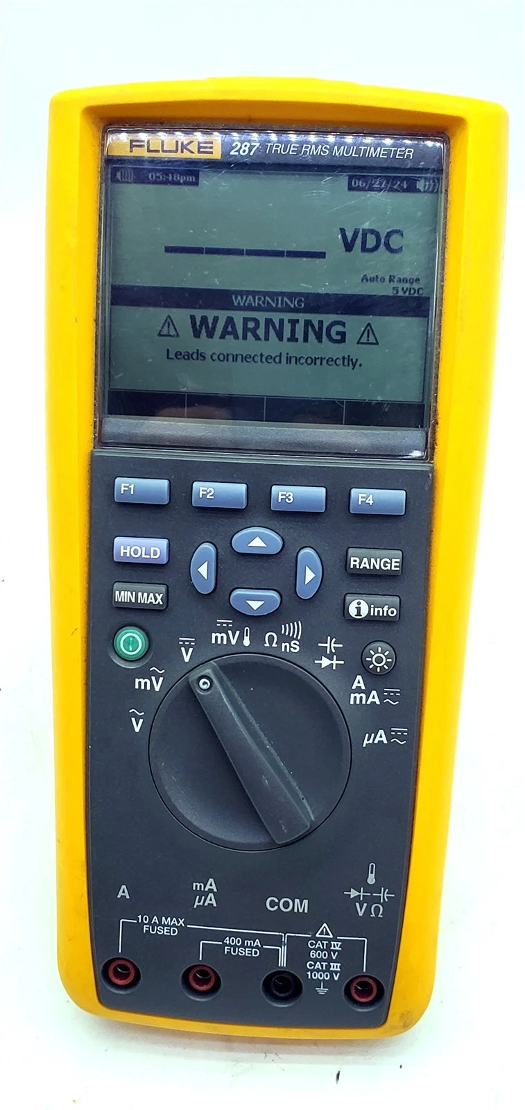 Fluke 287 True RMS Logging Multimeter - Lead Error Issue FOR PARTS OR REPAIR image 4
