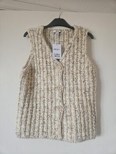 Yellow Stitch Knitted Button Up Waistcoat With Wool Size S (8/10) Next new