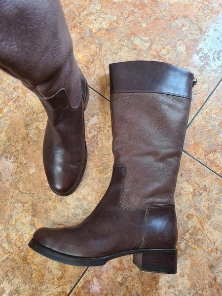 Women Fossil Boots Brown Leather 36