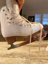 Jackson Elle White Figure Skates w/ Mirage Blades Junior Size 2R