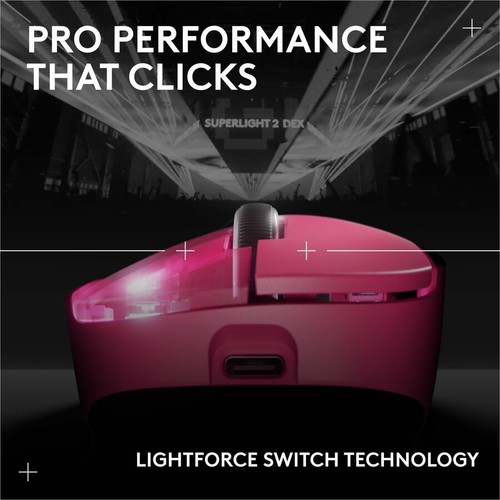 Logitech G PRO X SUPERLIGHT 2 DEX LIGHTSPEED Wireless Gaming Mouse, 60g Pro-Grad - Picture 8 of 9