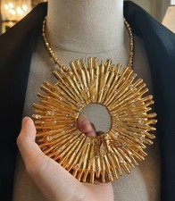 Schiaparelli Surrealistic high-end three-dimensional skeleton necklace collar