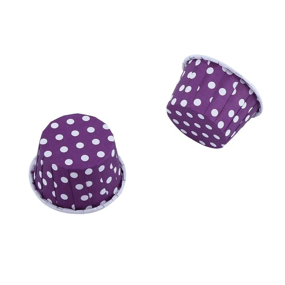 100St Papierbackförmchen Cupcake  Muffin Backförmchen Dekoration Tassen Lila - Bild 2 von 4