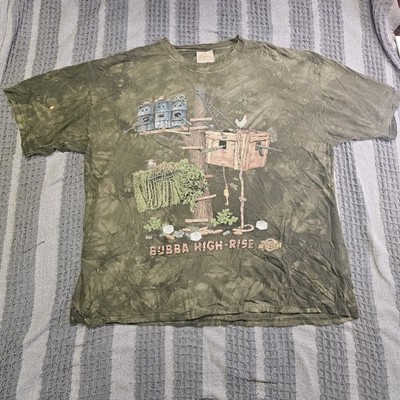Vintage The Mountain Men's XL Green Tie-Dye Bubba High-Rise Graphic Tee
