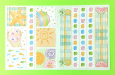 Creative Memories Summer Fun Vacation Sticker Sheet Set Of 2