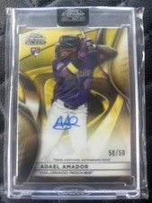 2025 Topps Chrome Black - Autographs Adael Amador #CBA-AA Gold Refractor /50...