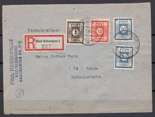 SBZ 51 ("3" aufgespalten) als MiF auf Einschreiben-Fernbrief, Mi. 17,50