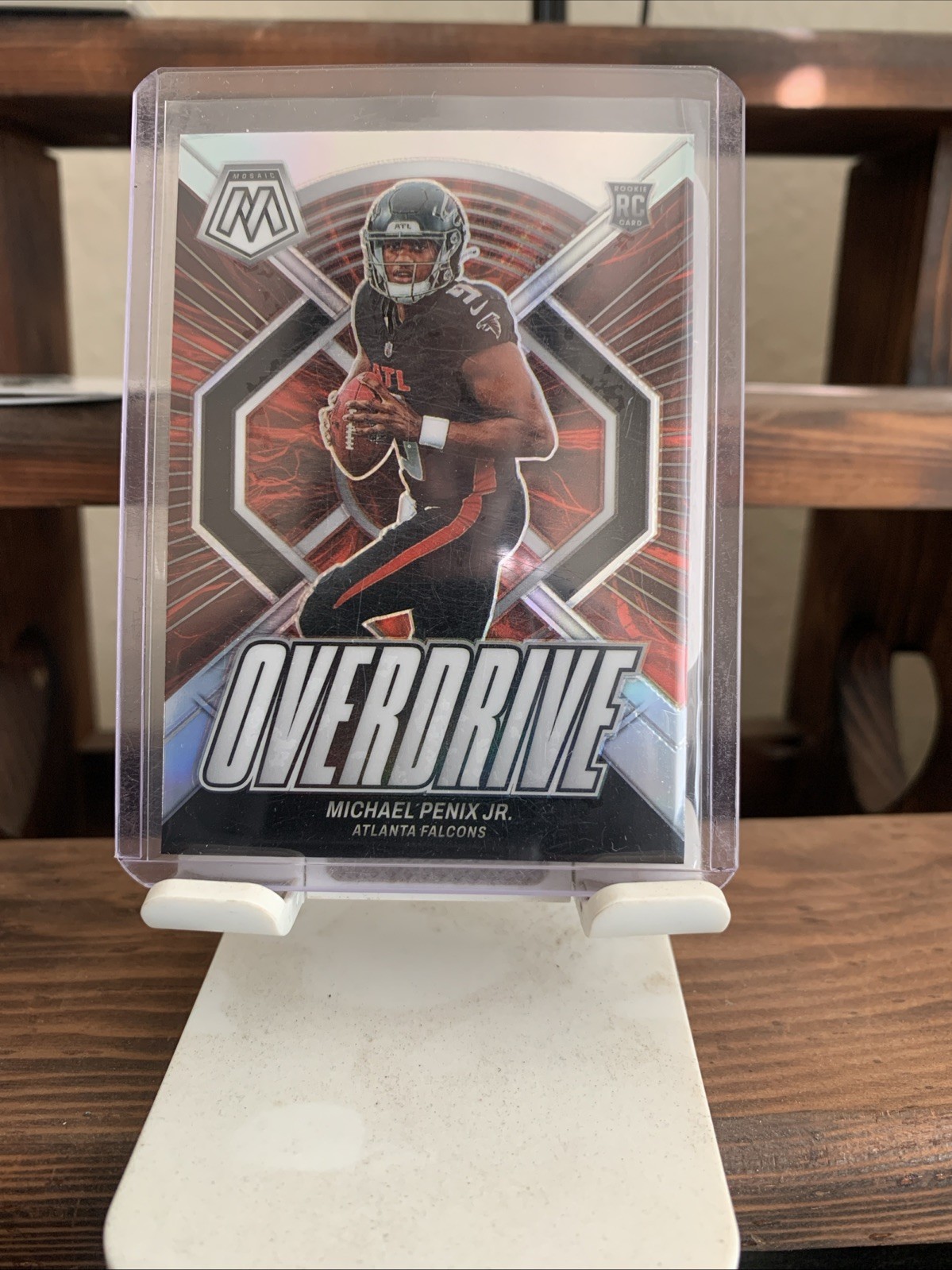 2024 Panini Mosaic #4 Michael Penix Jr. Overdrive Silver Rookie