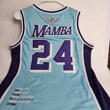 LEGEND MAMBA LIGHT BLUE BASKETBALL JERSEY Kobe Bryant Tribute Jersey