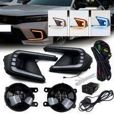 For 2022 2023 2024 Honda Civic Sedan Hatchback Driving Led Drl Fog Lights Kit For 2022 2023 2024 Honda Civic Sedan Hatchback Driving Led Drl Fog Lights Kit