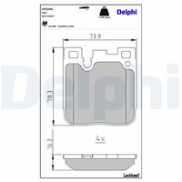 Delphi Bremsbelagsatz, Scheibenbremse LP3249 FüR BMW
