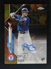 2020 Chrome Update Target Rookie Debut Gold Refractor 1/50 Nick Solak Auto 1u6