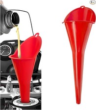 Plastic Long Neck Multi-Purpose Oil Funnel for Engine Oil, Gas Color: Red-1PCS