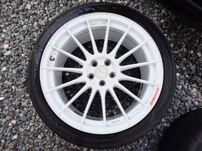 JDM Enkei RS05RR Rare White 18-inch PCD100-5H 9j+40 with tires 
