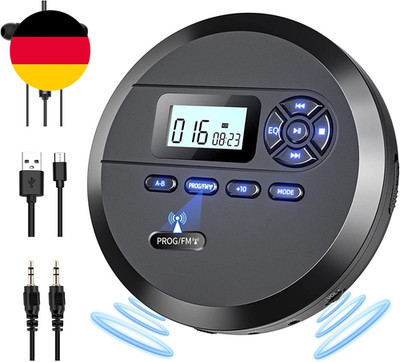 Tragbarer Cd-Player, DESOBRY CD Player Tragbar Mit Lautsprechern Und Ukw-Sender,