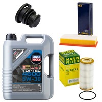 MotoröL Filter Set 5W-30 5 Liter + ÖLablassschraube FüR Audi A4 A5 Q5 1.8 2.0