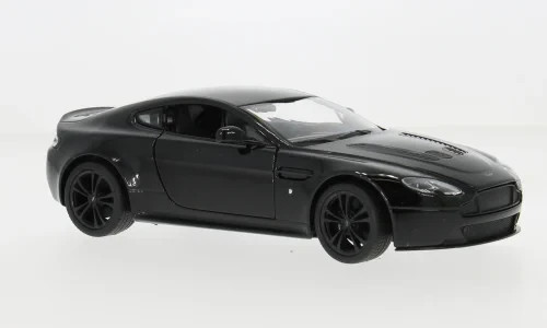 Welly 1:24 Aston Martin Vantage Black Diecast Model Car - New