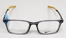 NIKE 7282 037 Dark Grey & Saffron Eyeglass Frame 52/17/145 NEW with Tag *NO CASE