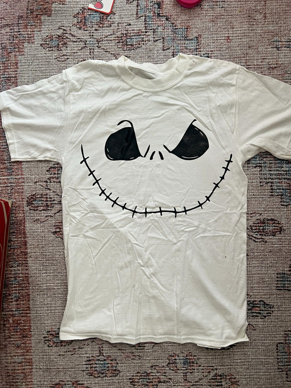 Hanes Disney Nightmare Before Christmas Jack Skellington White T-Shirt Adult S