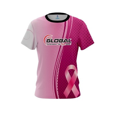 900 Global Breast Cancer Pink Swirls CoolWick Bowling Jersey