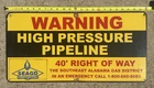 Vintage Metal Pipeline ROW Metal sign 24X12 - The Southeast Alabama Gas District